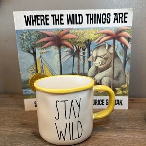 Rae Dunn Stay Wild Mug with Yellow Rim